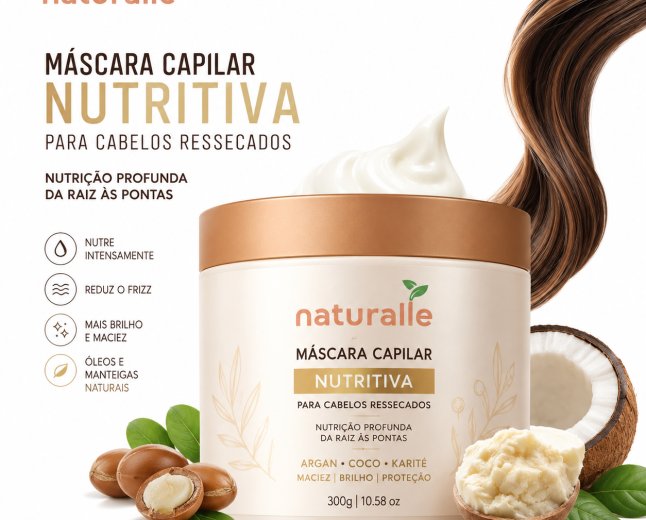 Máscara Capilar Nutritiva para Cabelos Ressecados: Formulação, Ingredientes e Benefícios