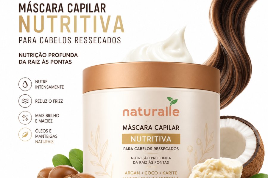 Máscara Capilar Nutritiva para Cabelos Ressecados: Formulação, Ingredientes e Benefícios